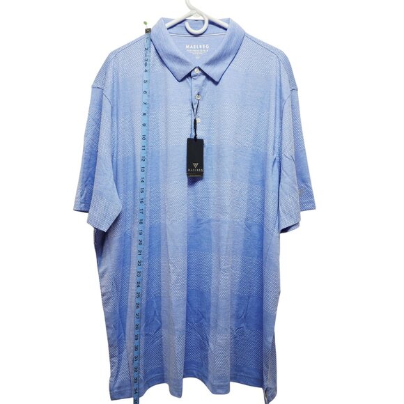 Maelreg Performance Polo Shirt Size 3XL Light Blue Short Sleeve Collared Shirt - Picture 5 of 8
